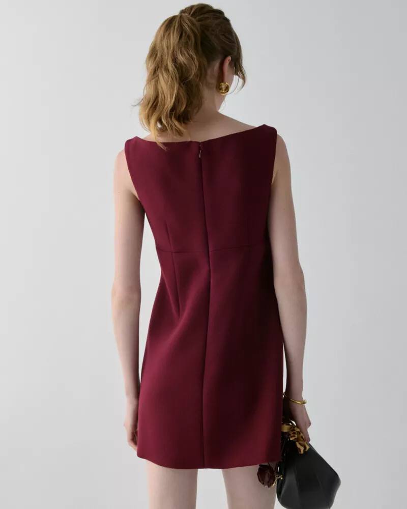 v-neck mini dress roasted pomegranate