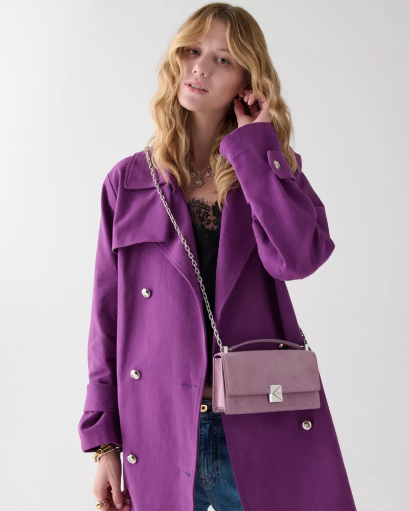 deco suede mini crossbody market purple