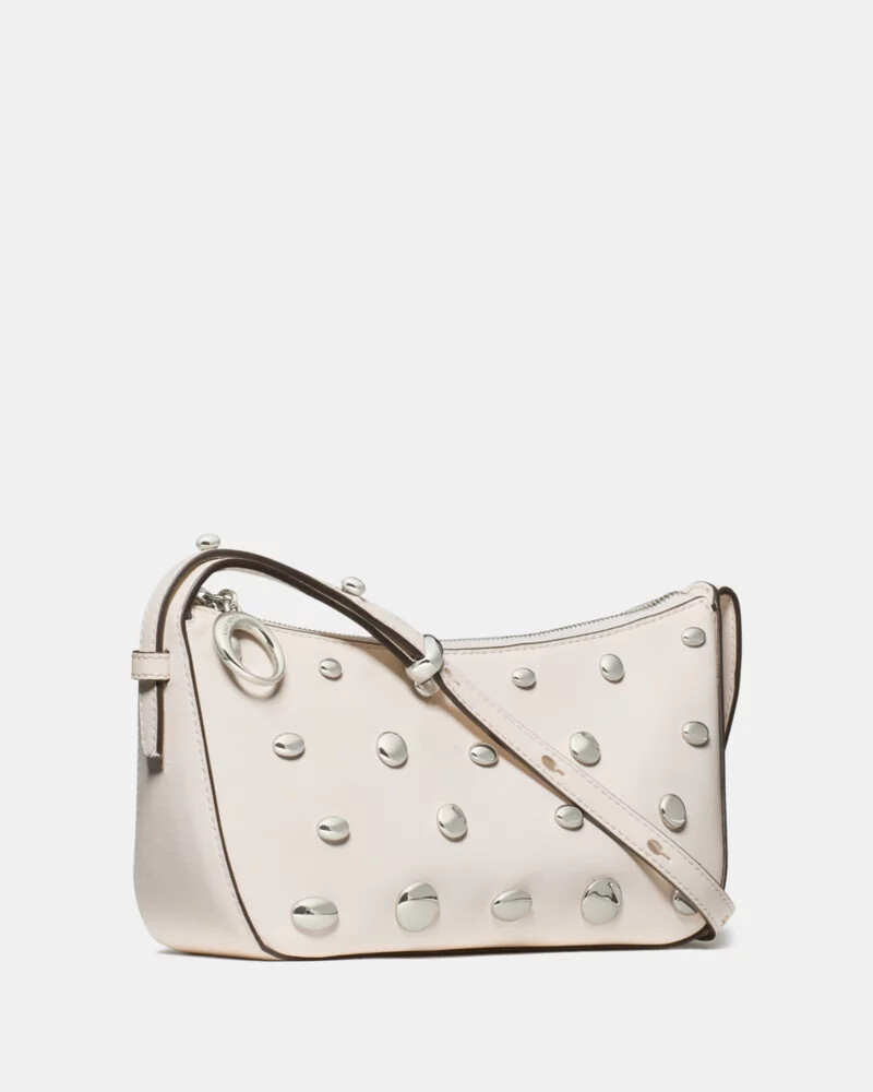halo studded crossbody cream