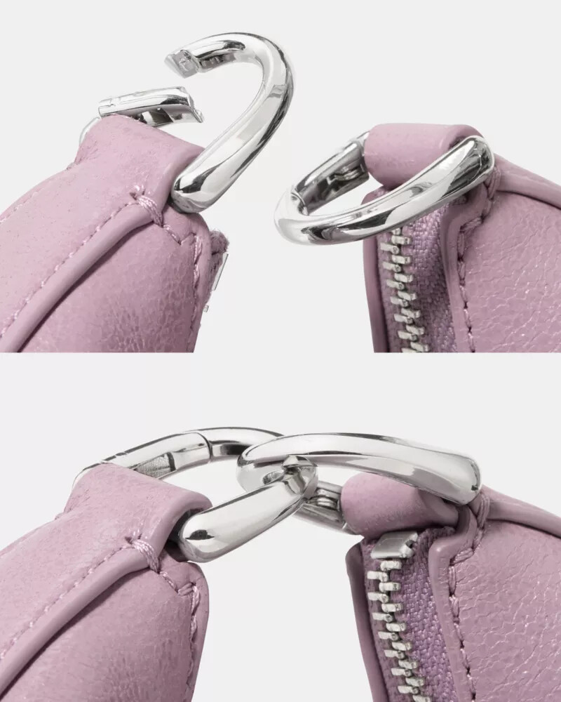 duo glazed leather crossbody bag market purple