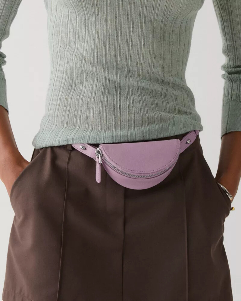 duo glazed leather crossbody bag market purple