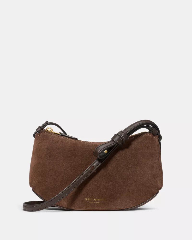 loop suede crossbody hot fudge multi
