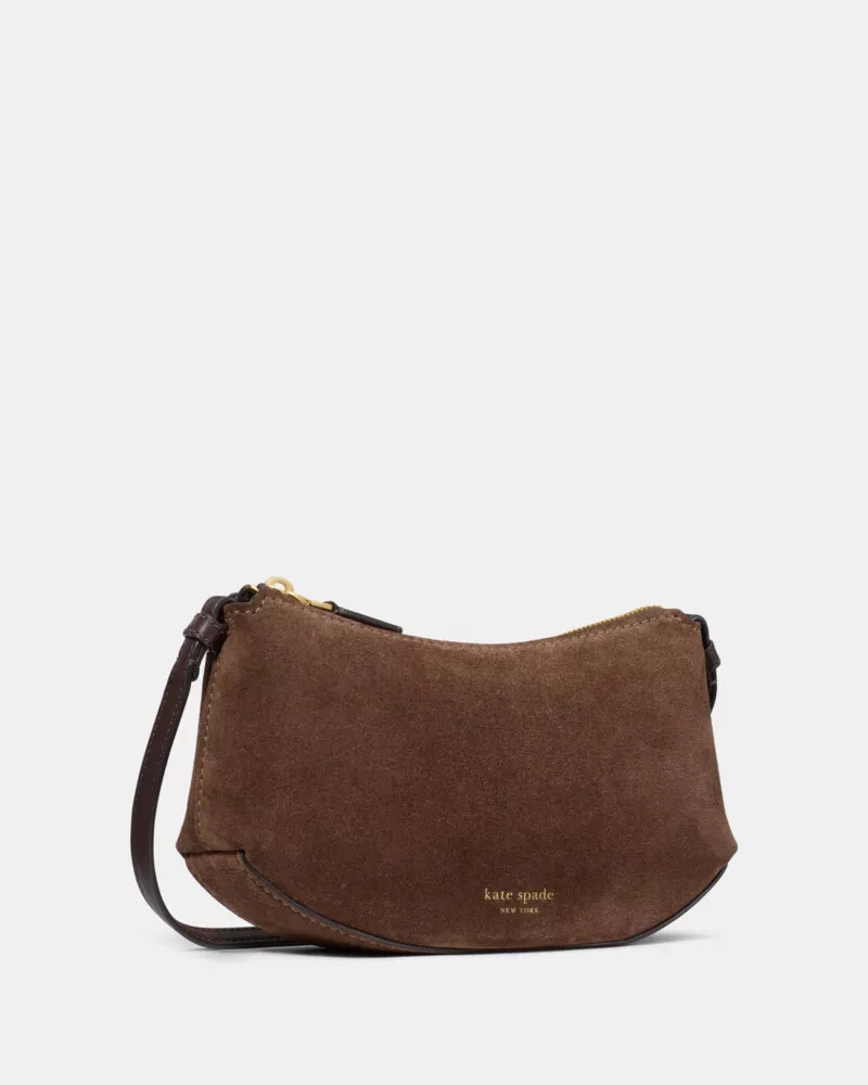 loop suede crossbody hot fudge multi