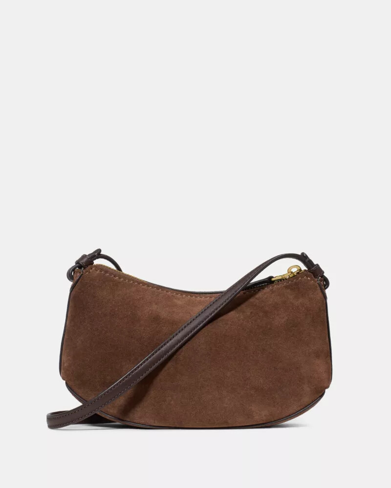 loop suede crossbody hot fudge multi