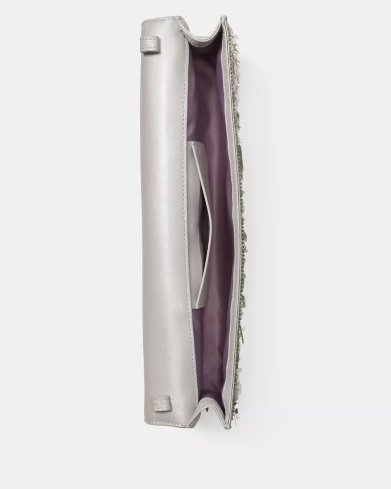 deco embellished soft mini shoulder silver