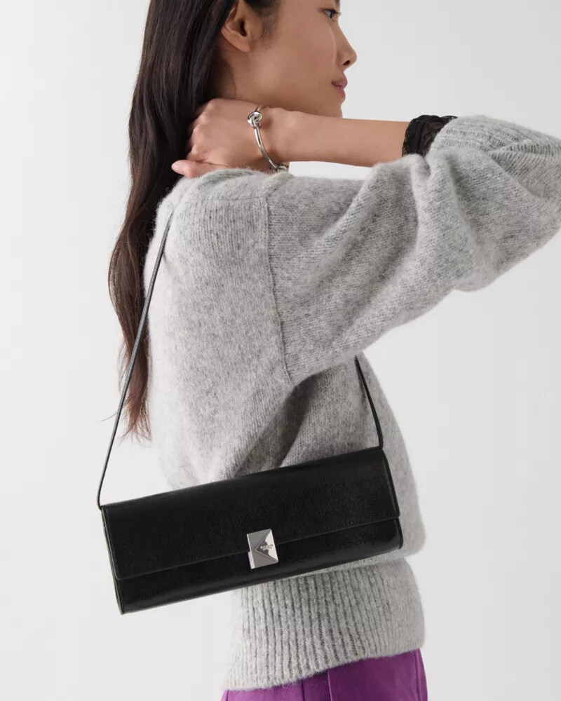 deco glazed soft mini shoulder black
