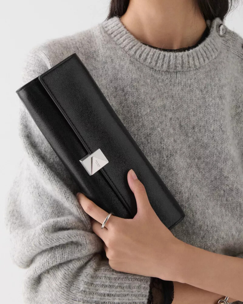 deco glazed soft mini shoulder black