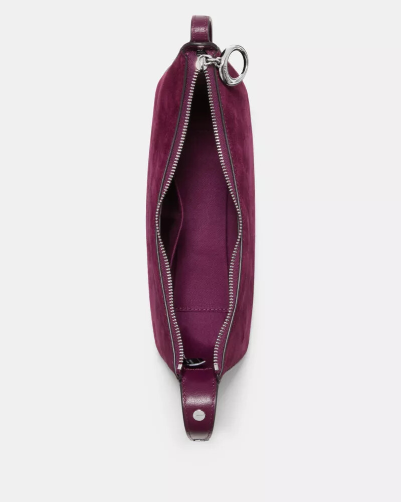 halo suede crossbody purple agate
