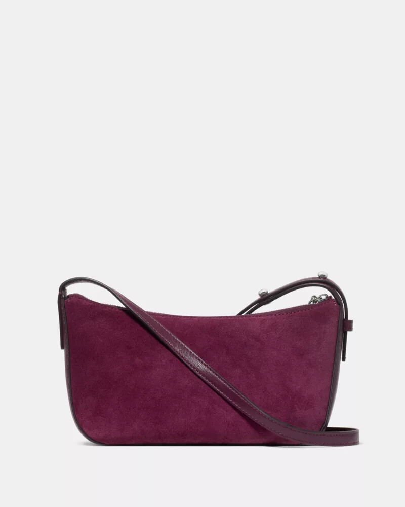 halo suede crossbody purple agate