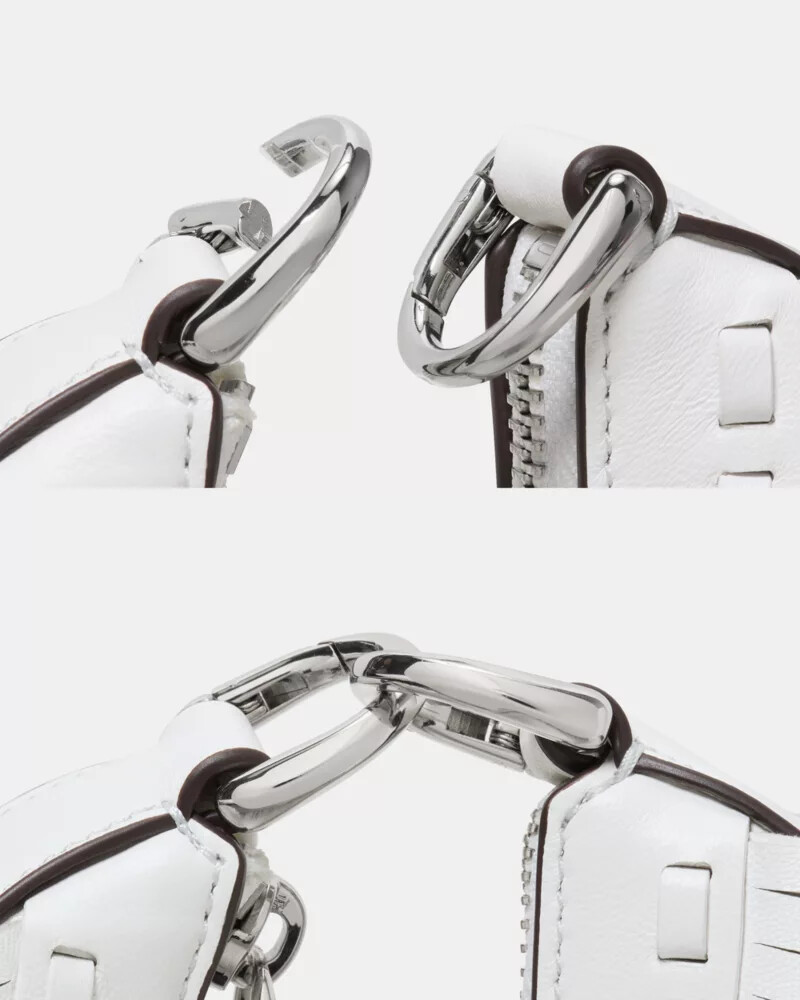 duo fringe crossbody bag true white