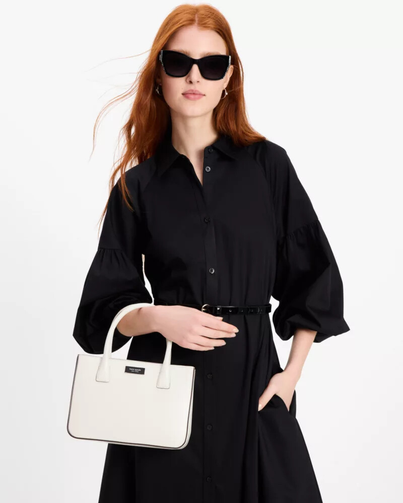 sam icon square tote parchment