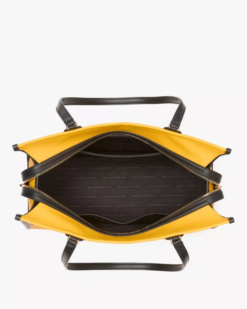 manhattan taxi large market tote yellow multi