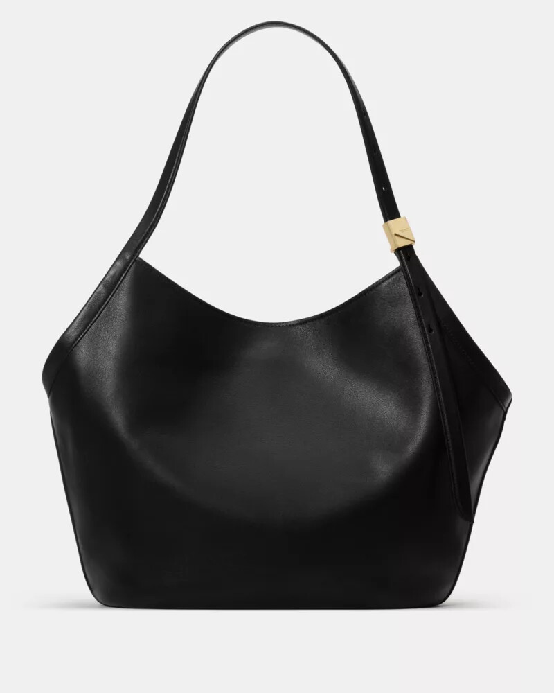 deco tulip tote bag black