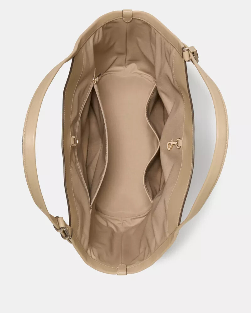 deco tulip tote timeless taupe