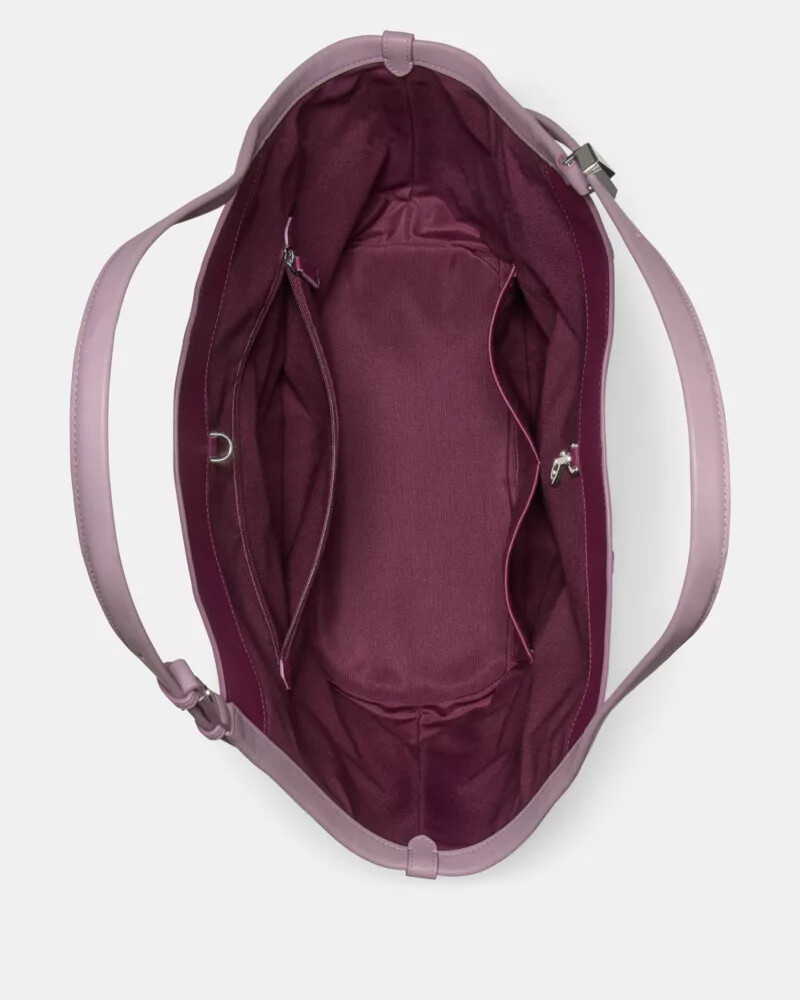 deco suede tulip tote market purple
