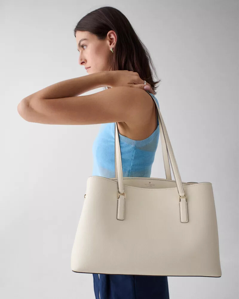 thompson street commuter tote bag cashew milk