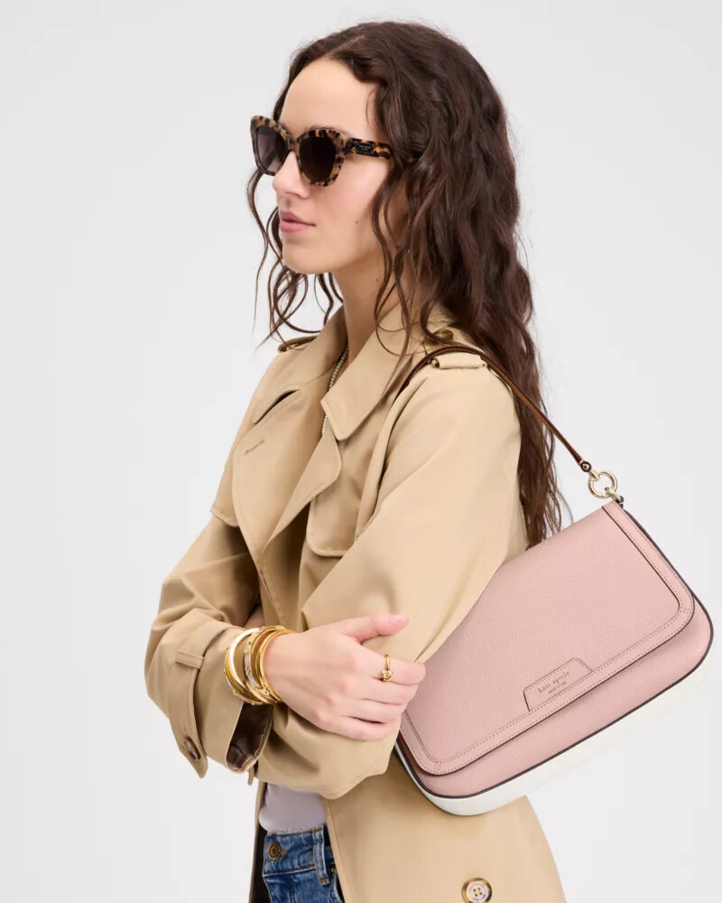 hudson convertible shoulder bag rose smoke multi