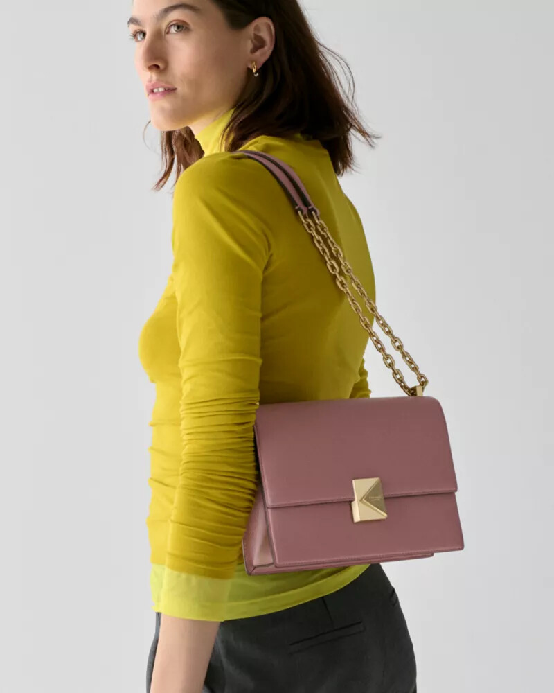 deco chain shoulder bag dusk rose