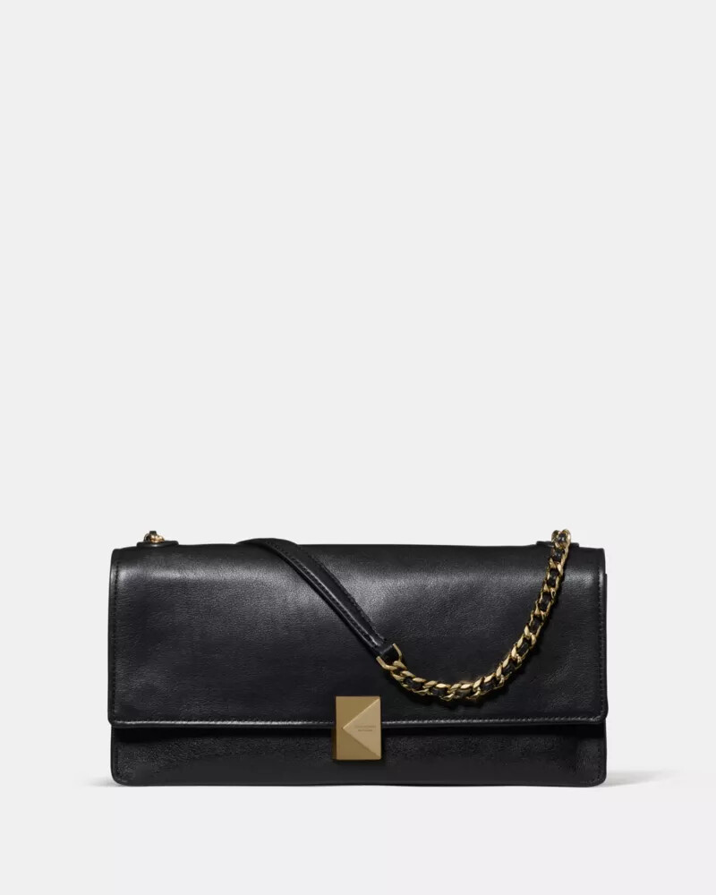 deco soft shoulder bag black