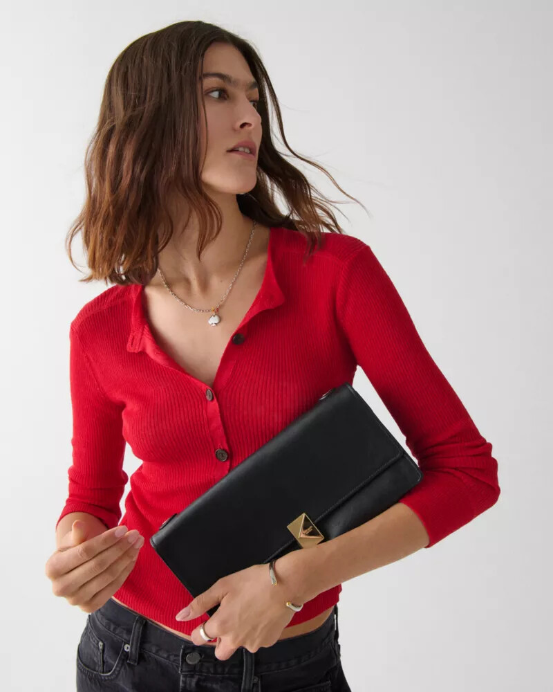 deco soft shoulder bag black
