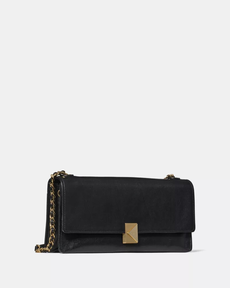 deco soft shoulder bag black