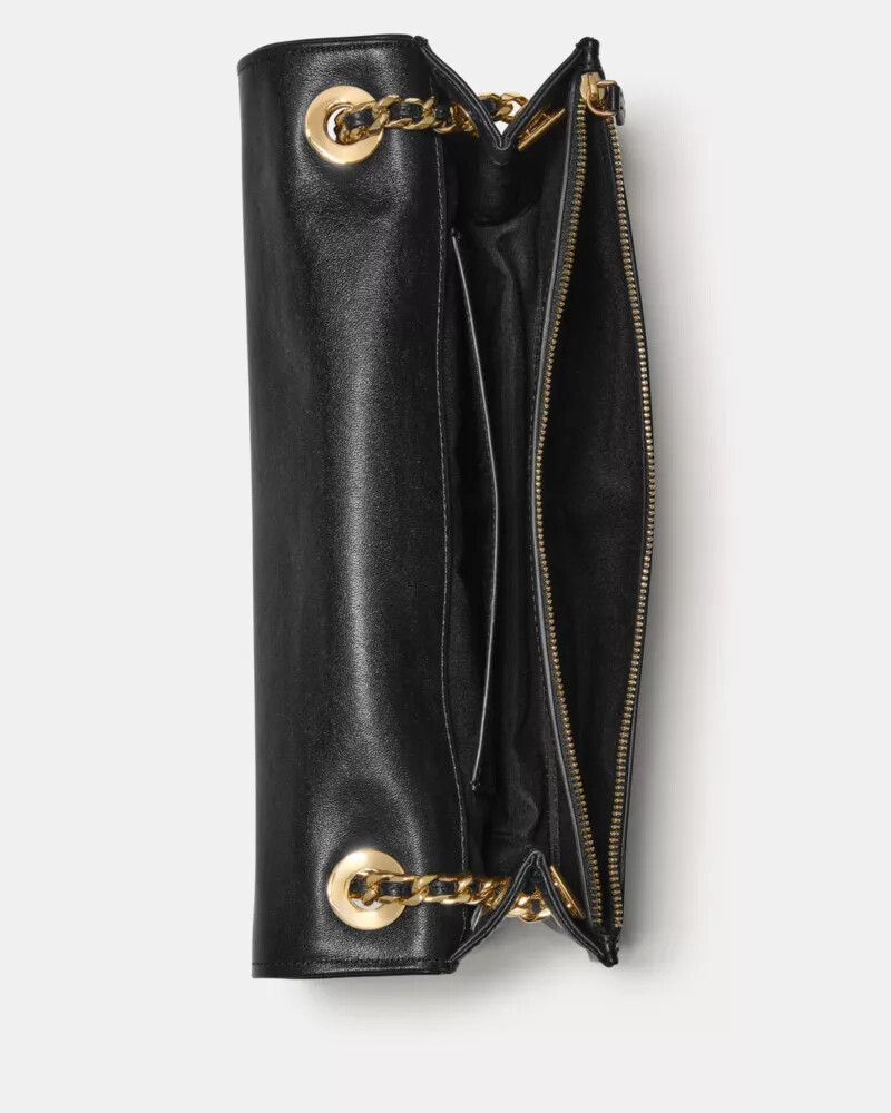 deco soft shoulder bag black