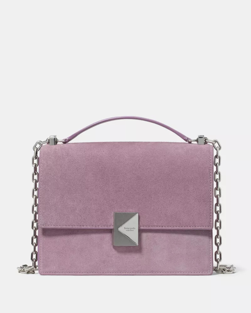 deco suede chain shoulder bag market purple