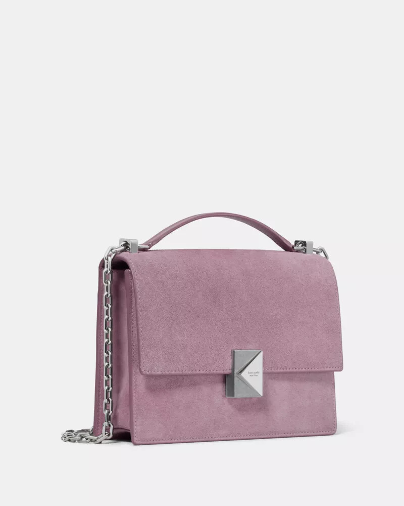 deco suede chain shoulder bag market purple