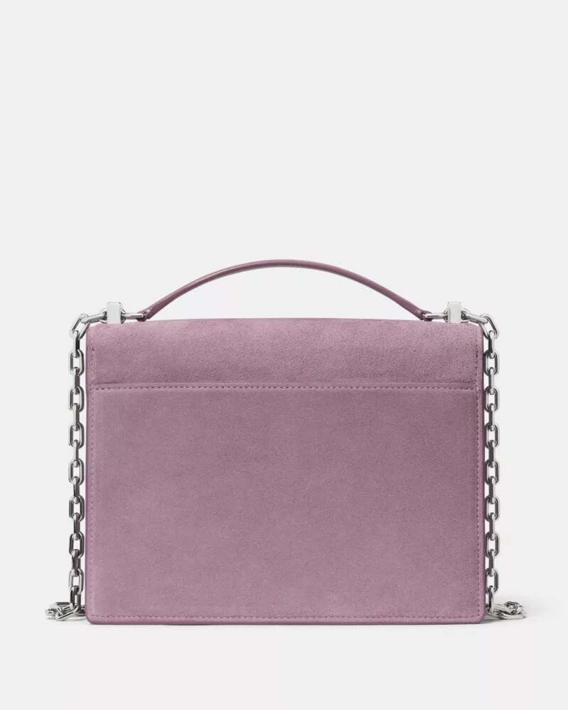 deco suede chain shoulder bag market purple