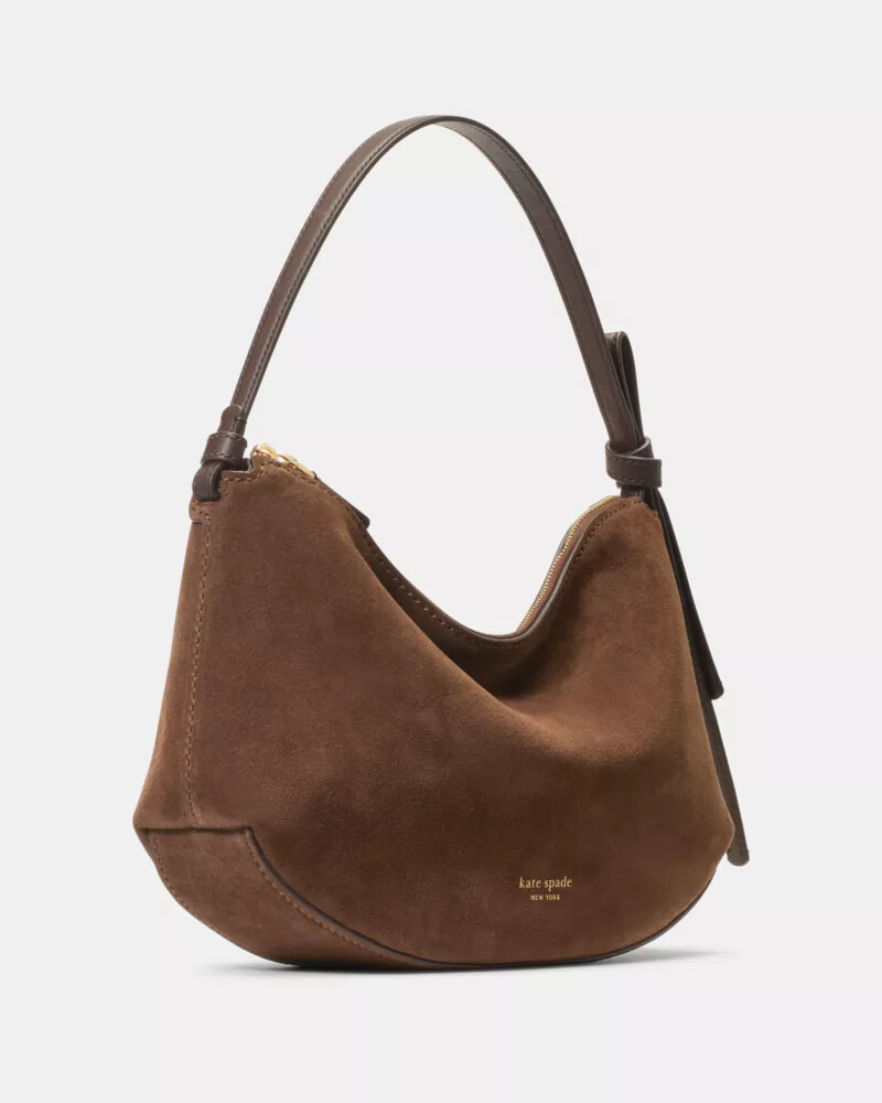 loop suede shoulder bag hot fudge multi