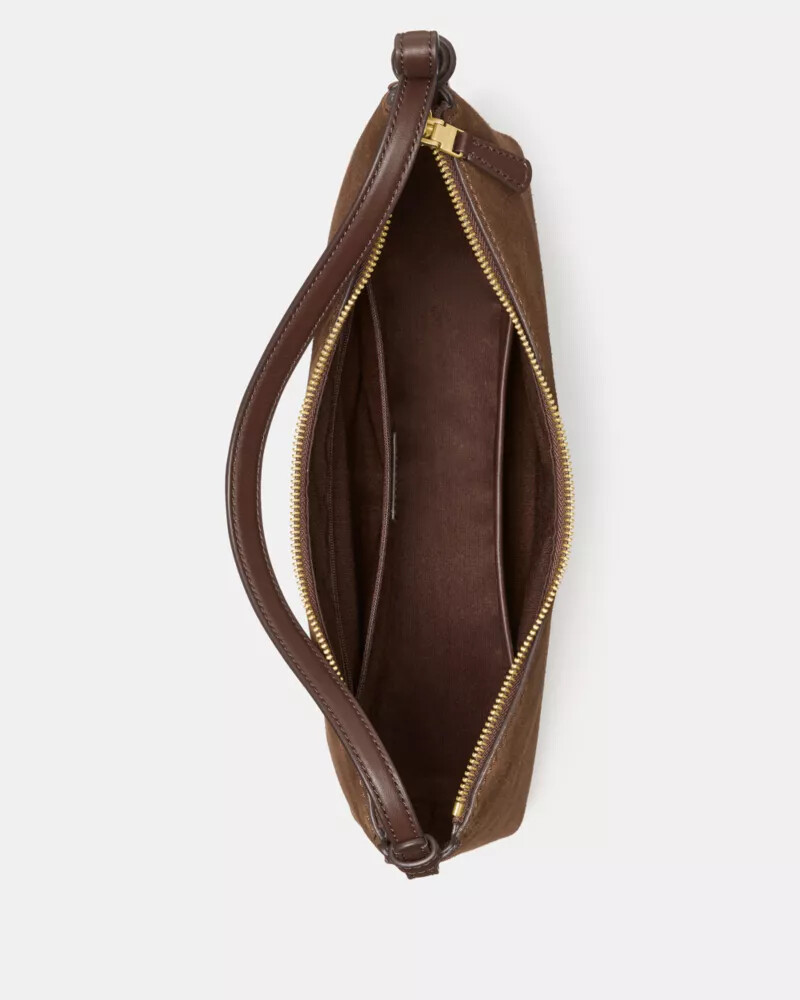 loop suede shoulder bag hot fudge multi
