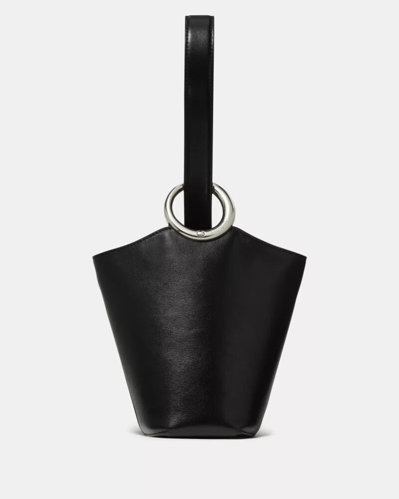 halo mini bucket bag black
