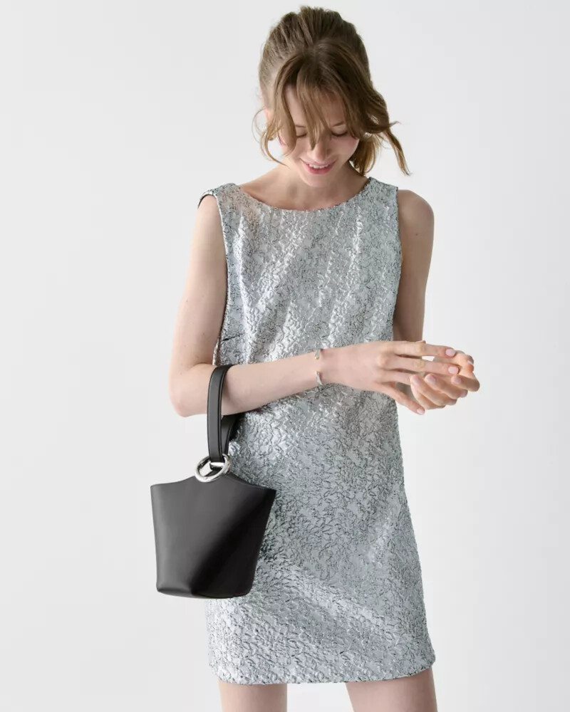 halo mini bucket bag black