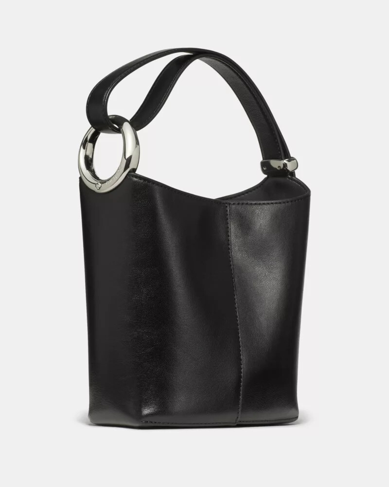 halo mini bucket bag black
