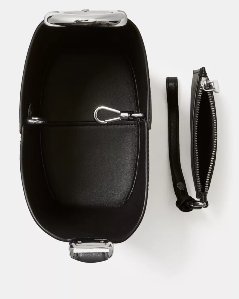 halo mini bucket bag black