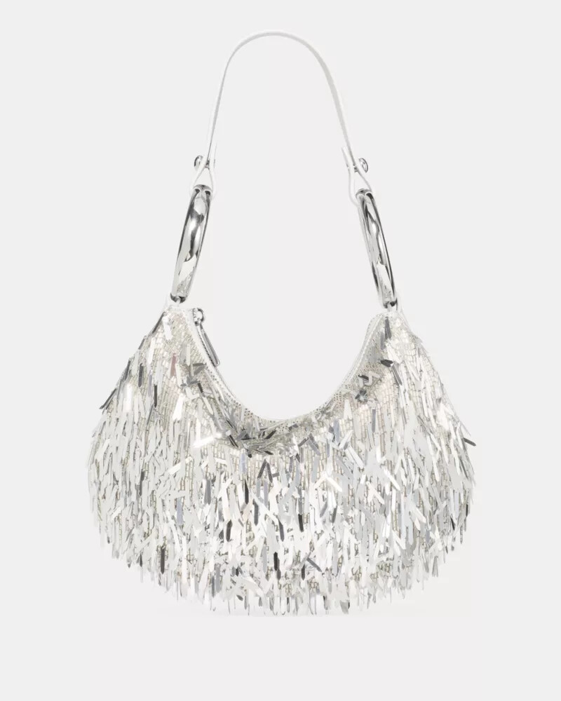 the embellished bangle bag silver