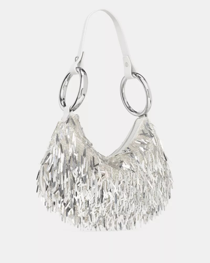 the embellished bangle bag silver