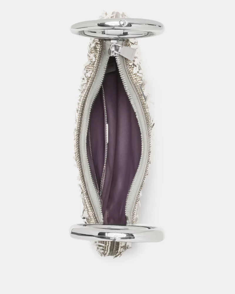 the embellished bangle bag silver