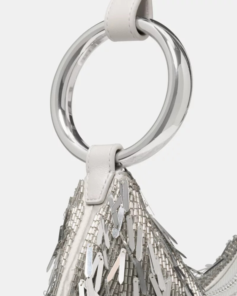 the embellished bangle bag silver