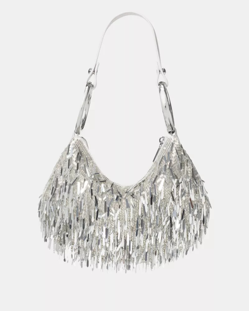 the embellished bangle bag silver