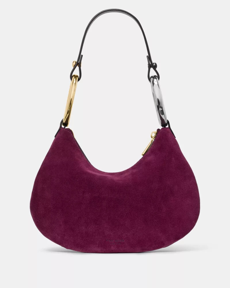 the suede bangle bag purple agate
