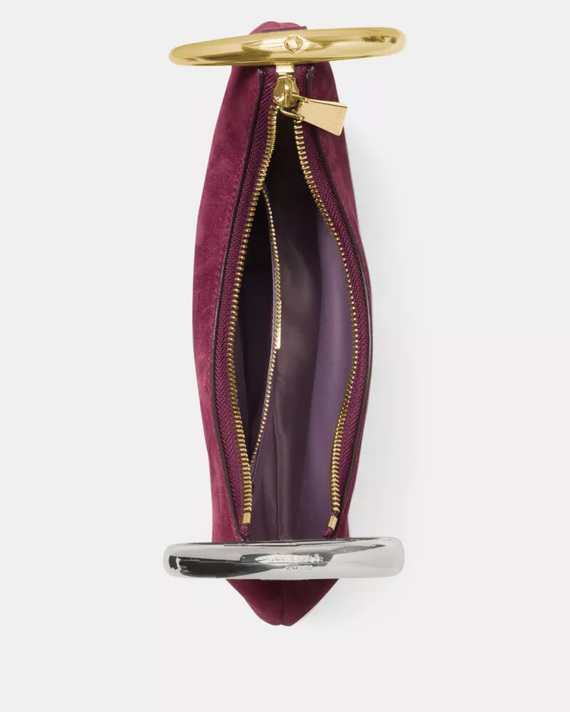 the suede bangle bag purple agate