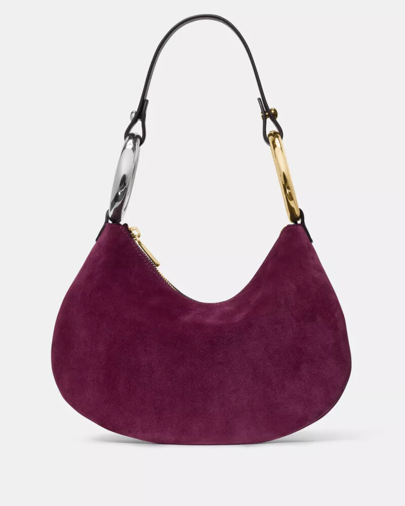 the suede bangle bag purple agate