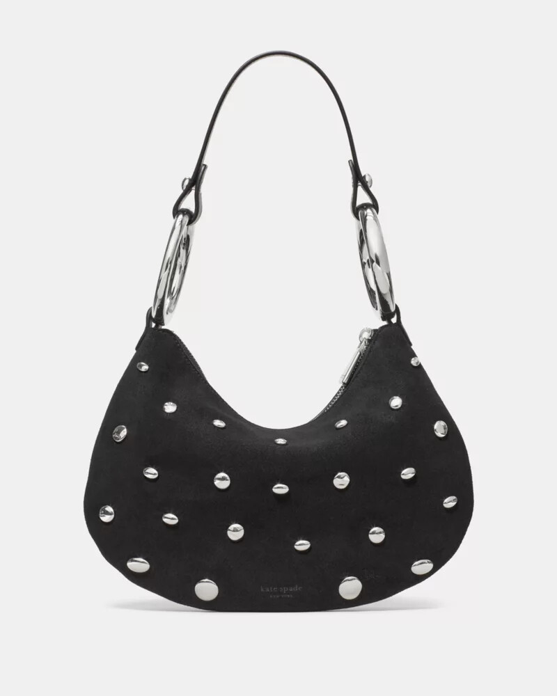the studded bangle bag black