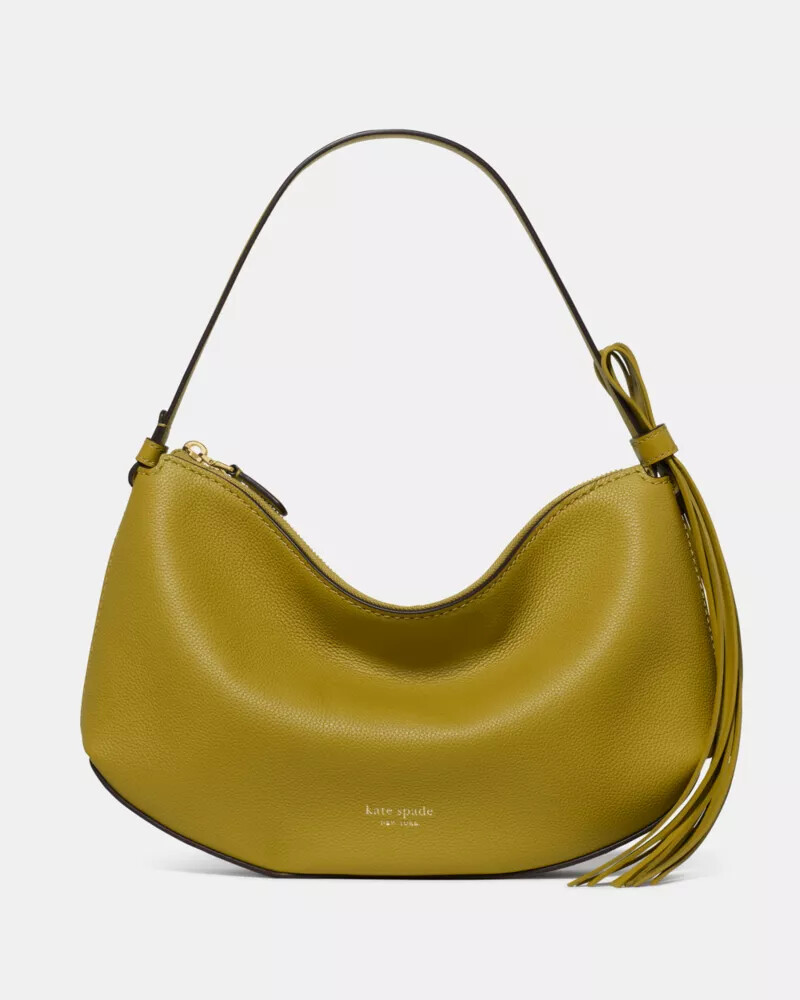 loop fringe strap shoulder bag laurel leaf