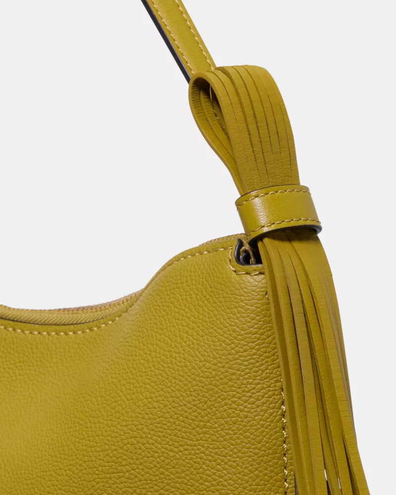loop fringe strap shoulder bag laurel leaf