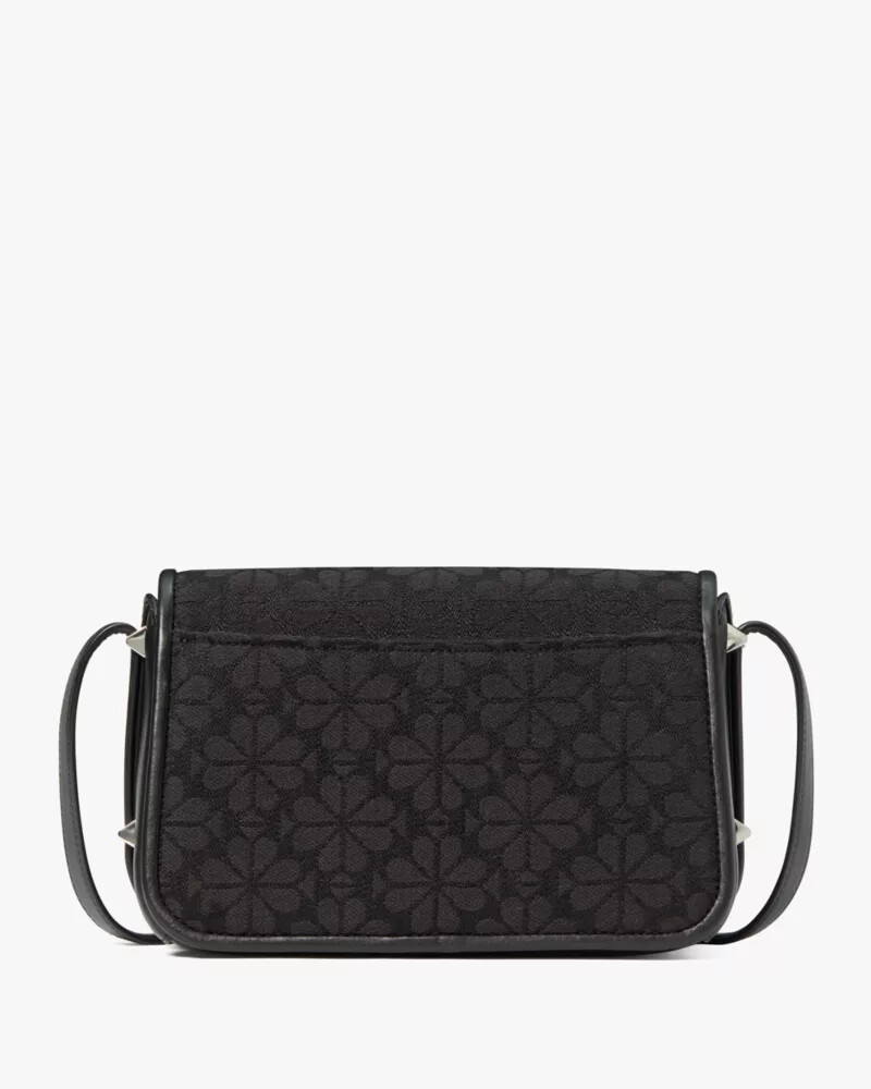 liv spade flower jacquard crossbody bag black multi