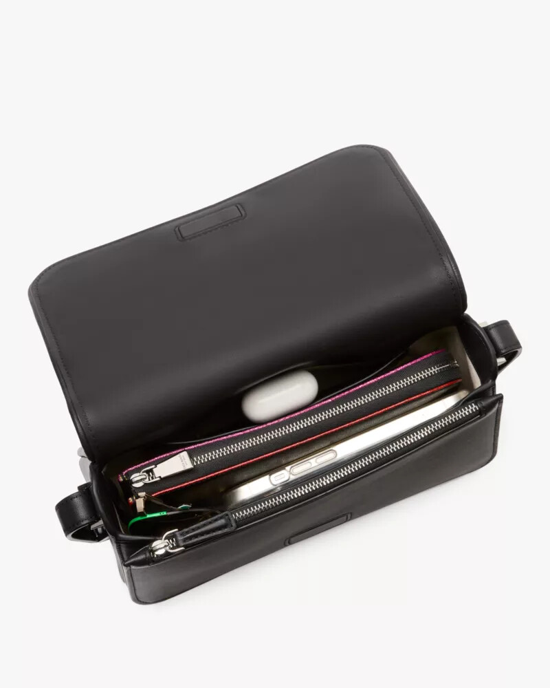 liv spade flower jacquard crossbody bag black multi