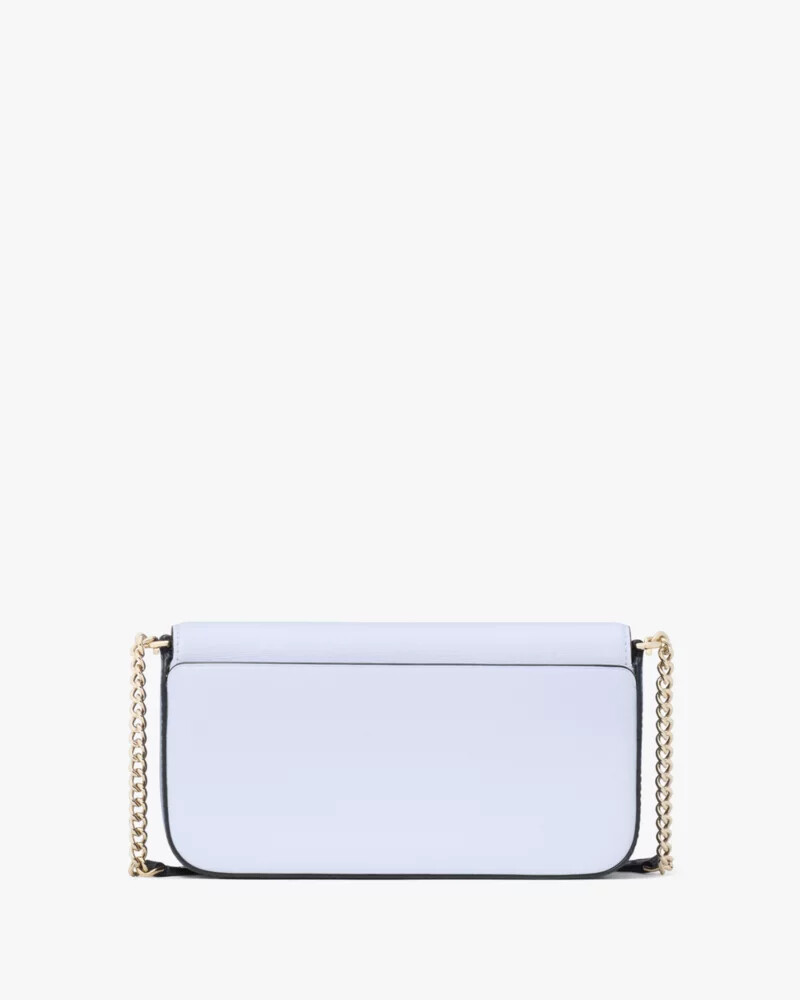 devin colorblocked flap chain wallet pale sapphirine multi
