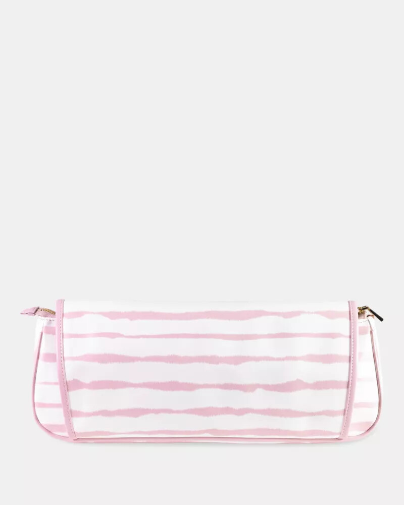 goddess stripe hot hair tool case pink